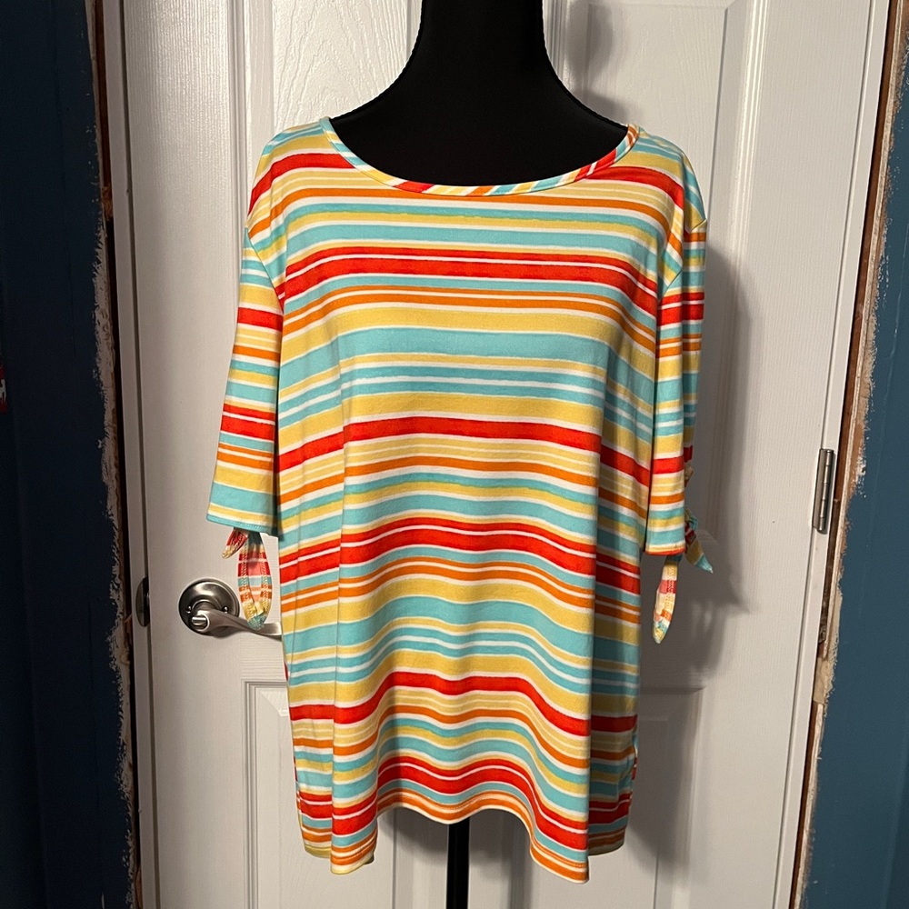 Colorful Striped Women's Top